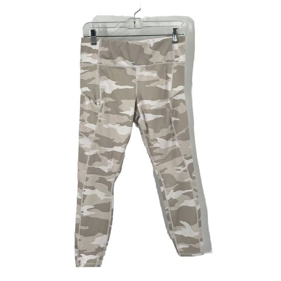 Athleta Gray Camo 7/8 Leggings Contender  Sz Womens Medium High Rise - Picture 1 of 8